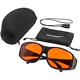 MCWlaser Laser Safety Glasses 190-540nm Protective Goggles CE for UV Lamp Ultraviolet/Blue/Green Laser Absorption Type EP-3