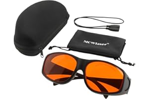 MCWlaser Laser Safety Glasses 190-540nm Protective Goggles CE for UV Lamp Ultraviolet/Blue/Green Laser Absorption Type EP-3