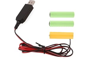 Convertisseur de puissance USB - Éliminateurs de piles virtuelles - Remplacent 3 piles AA LR6 de 1,5 V pour lumières de Noël,