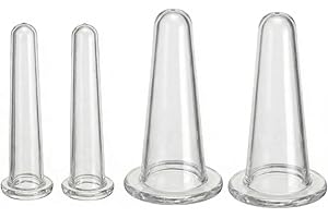 4Pcs Transparent Silicone Facial Cupping Set Vacuum Massage Cup Kit for Body Face Neck Back Eyes Mini Facial Massager Helper 