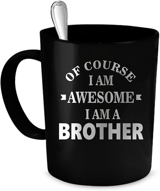 Brother Coffee Mug. Brother gift 11 oz. black Kitchen & Dining