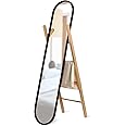 Umbra Hub Floor Length Mirror with Storage Rack, Modern Black Rubber ...