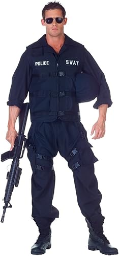 Amazon ハロウィン コスプレ Swat 警察 ポリス おまわりさん Swat ジャンプスーツ 大人 メンズ 男性 仮装 変装 ハロウィーン イベント パーティ 並行輸入品 コスプレ 仮装 通販