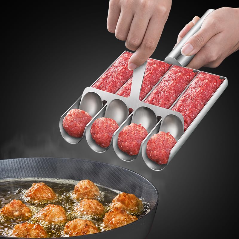 Photo 1 of Stainless Steel Meatball Maker - Creative Kitchen Quadruple Meatball Maker for Meatball Lovers