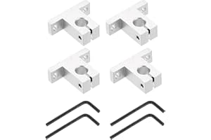 uxcell 4pcs SK10 Aluminum Linear Rod Rail Shaft Support for 10mm Diameter Shaft, Linear Motion Rail Guides Mounting Bracket f
