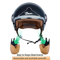 BEON Motorcycle Half Helmet with Visor, 3/4 Retro