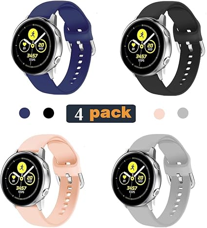Amazon Com Hswai Compatible With Samsung Galaxy Watch 3 Bands 41mm Galaxy Watch Active 2 Bands 40mm 44mm Galaxy Watch Active Bands Galaxy Watch 42mm Bands 4 Colors Electronics