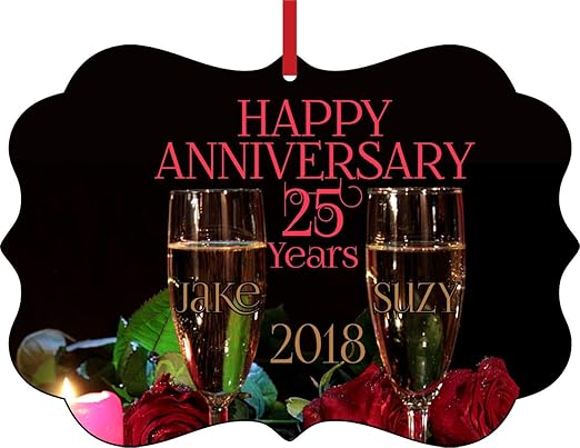 Amazon Com Ornament 25th Anniversary Happy Anniversary 25 Years