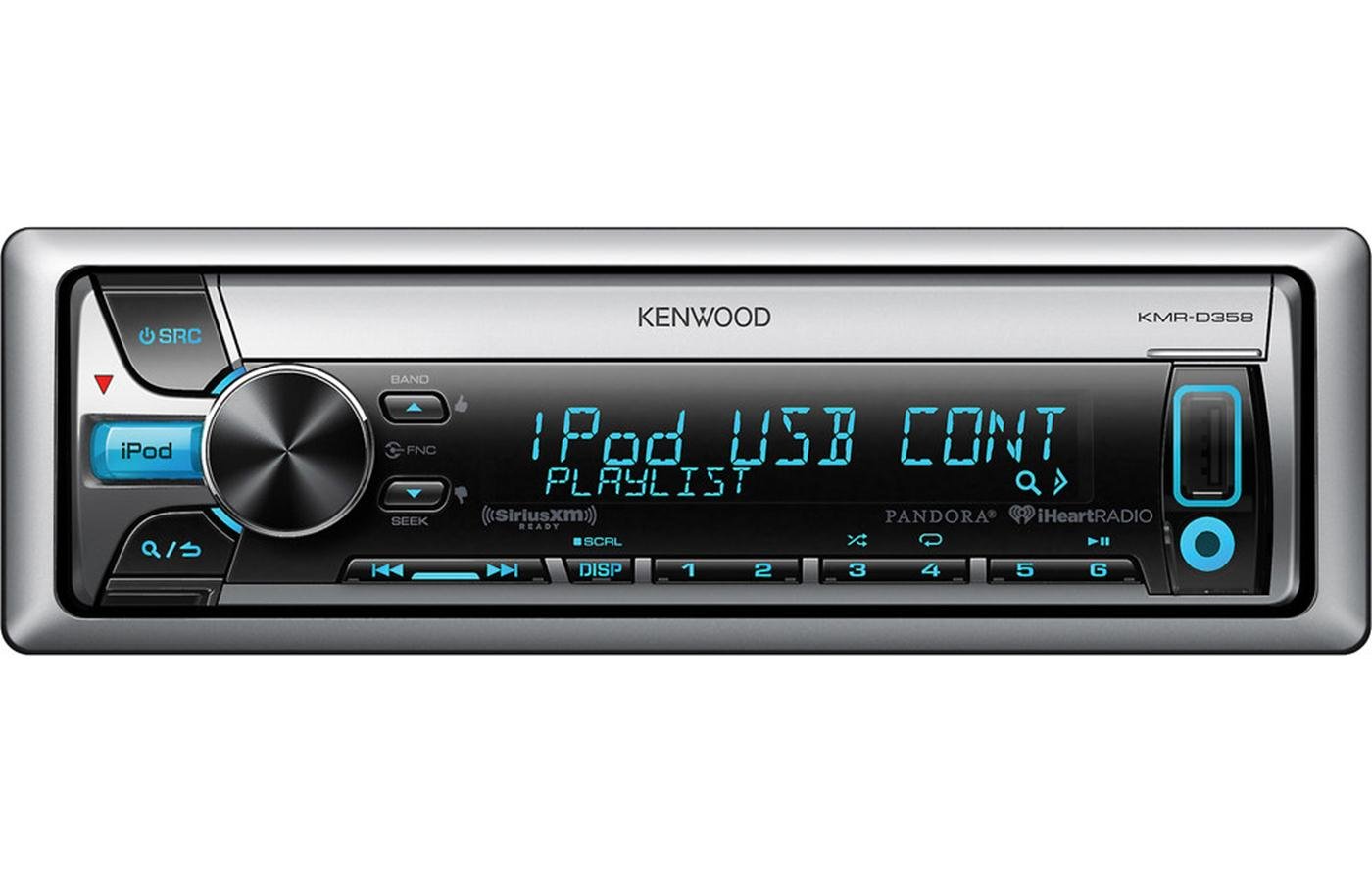 Amazon.com: Kenwood KMR-D358 Marine CD Receiver with Font USB and AUX-IN:  Car Electronics