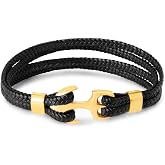 Bruno Magli Mens Four Strand Braided Leather Bracelet