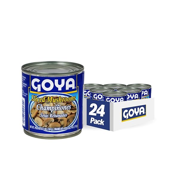 GOYA FOODS SLICED MUSHROOMS, 4 OUNCE (PACK OF 24)