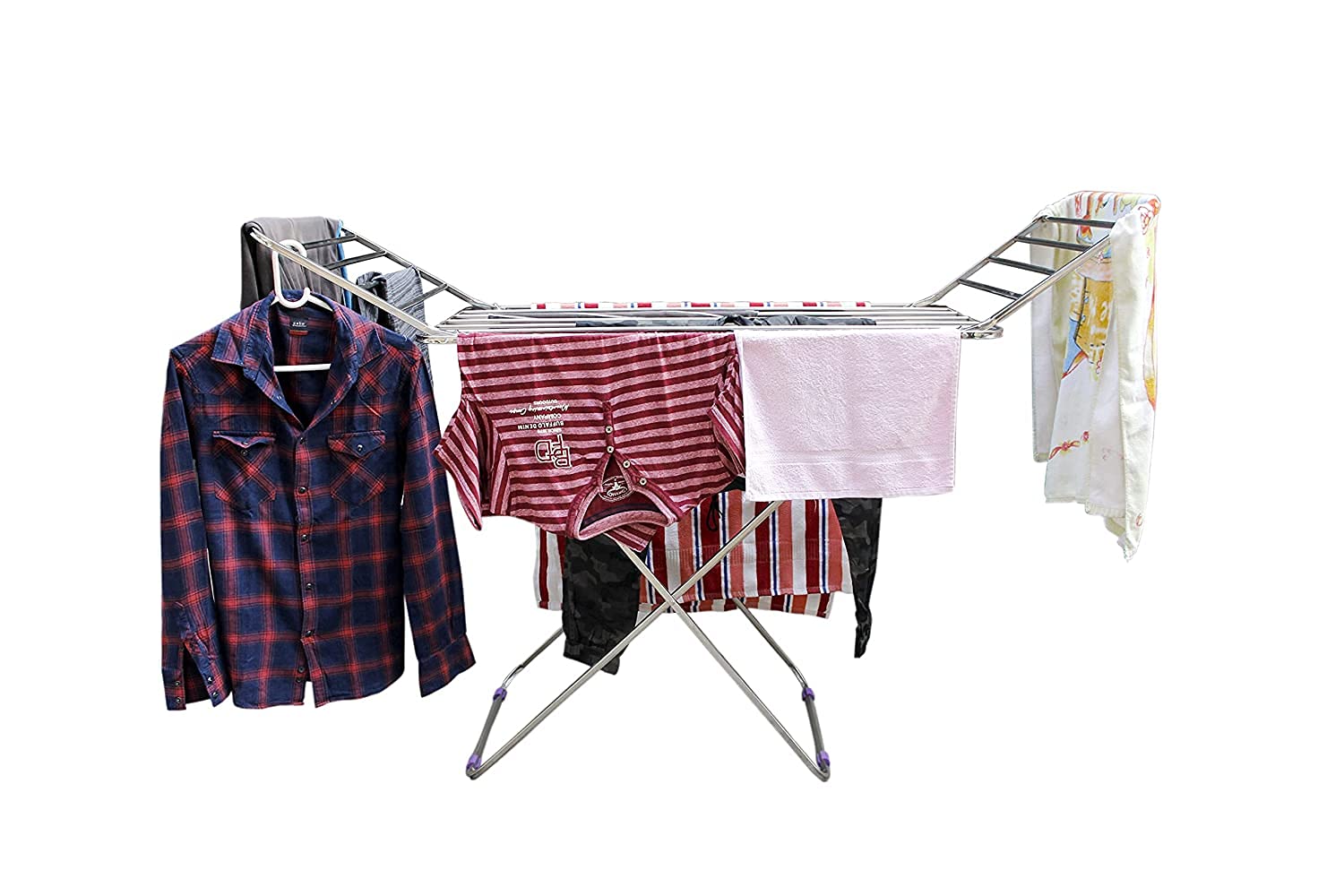 Flawless Stainless Steel Foldable Cloth Dryer Stand Double Rack Cloth