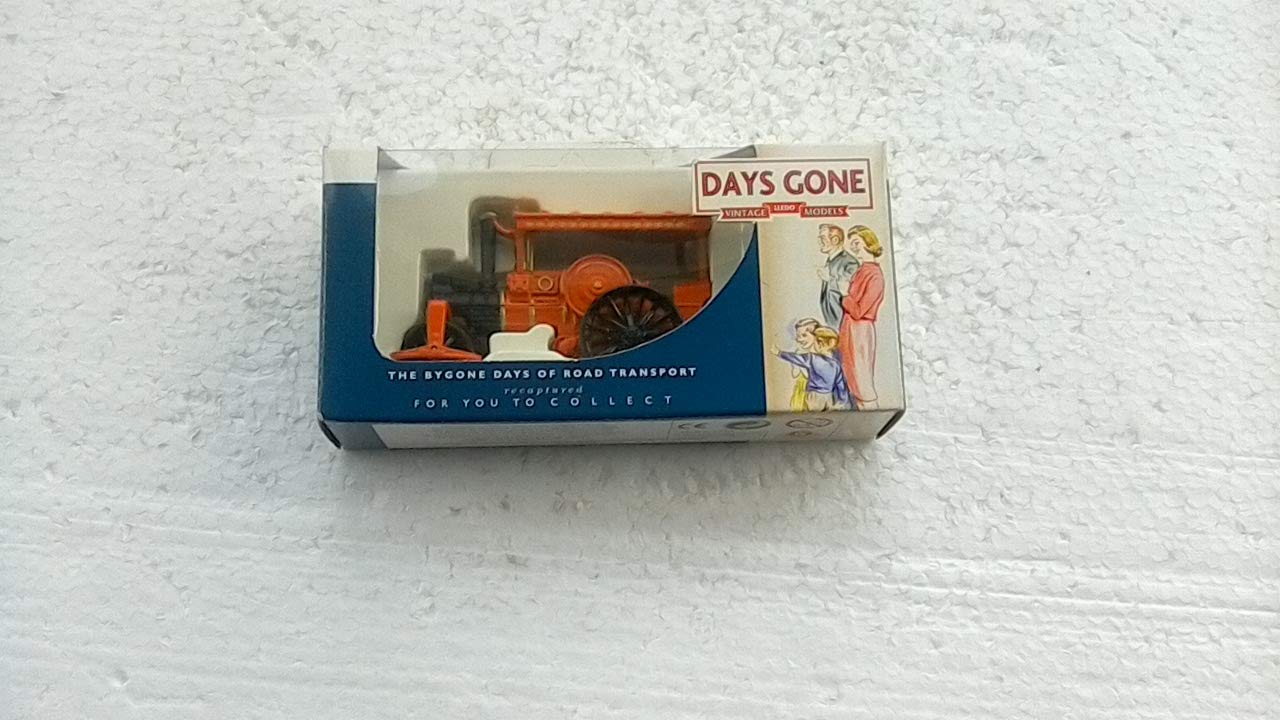 LLEDO DAYS GONE THE BYE GONE DAYS OF ROAD TRANSPORT. D.G. 126002 BURRELL ROAD ROLLER RED.