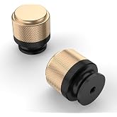Asidrama 10 Pack Matte Black and Gold Kitchen Cabinet Knobs Knurled Dresser Knobs Black and Gold Drawer Knobs Cabinet Hardware Zinc Knobs for Dresser Drawers