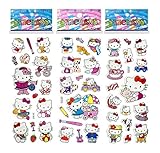 3 Sheets Puffy Dimensional Scrapbooking Party Stickers-FREE USA SHIPPING - HELLO KITTY