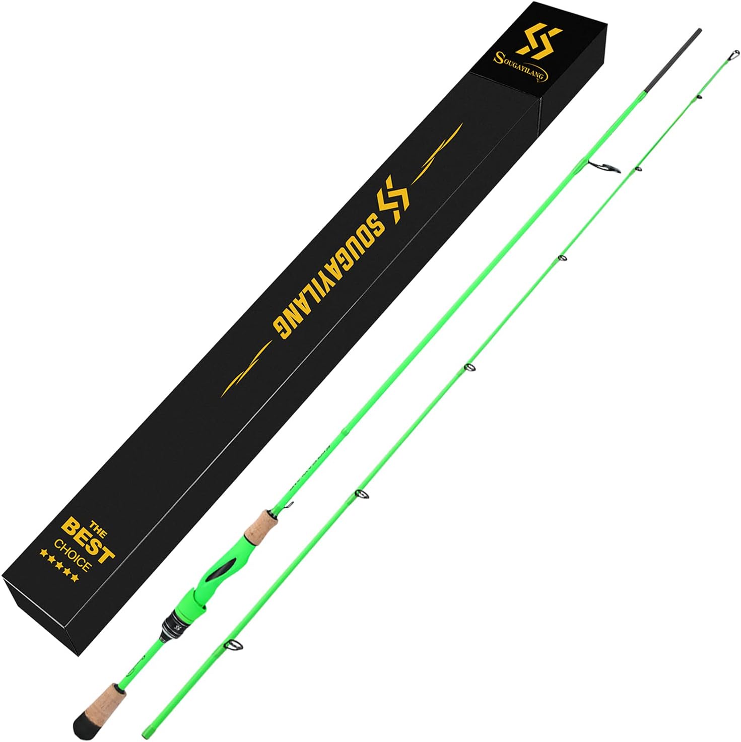 Sougayilang Fishing Rods, Sensitive Casting Rod & Spinning Rod of 24 Ton Carbon Fiber, Lightweight Two Pieces Inserts, Stainless Steel Guides Fishing Rod(Spinning 7'0'') : Sports & Outdoors