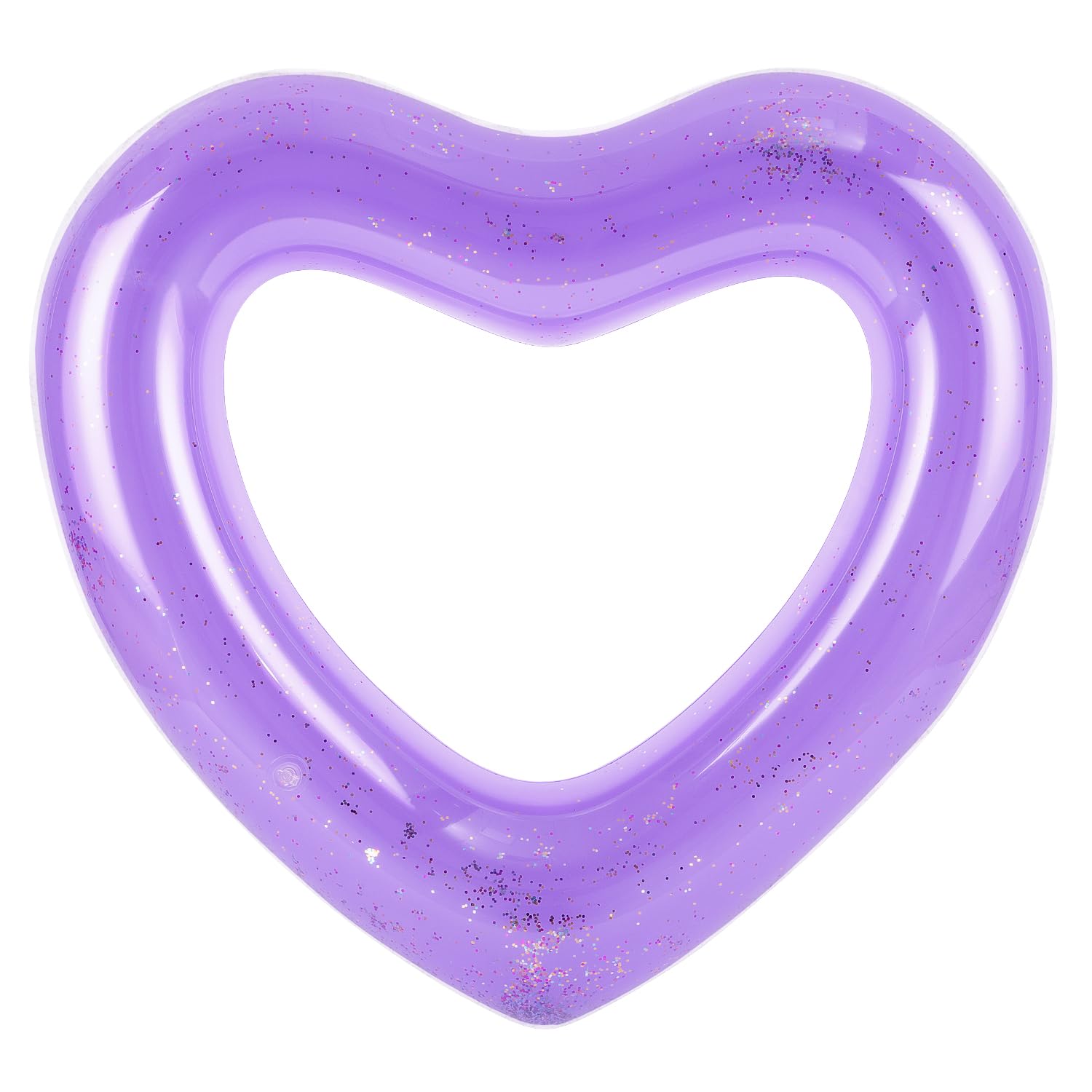 MoKo Inflatable Pool Float for Kids Adults, Heart Shaped Swim Ring 120cm Diameter Summer Swimming Tube Water Fun Beach Party Pool Toys Swimming Circle, Purple