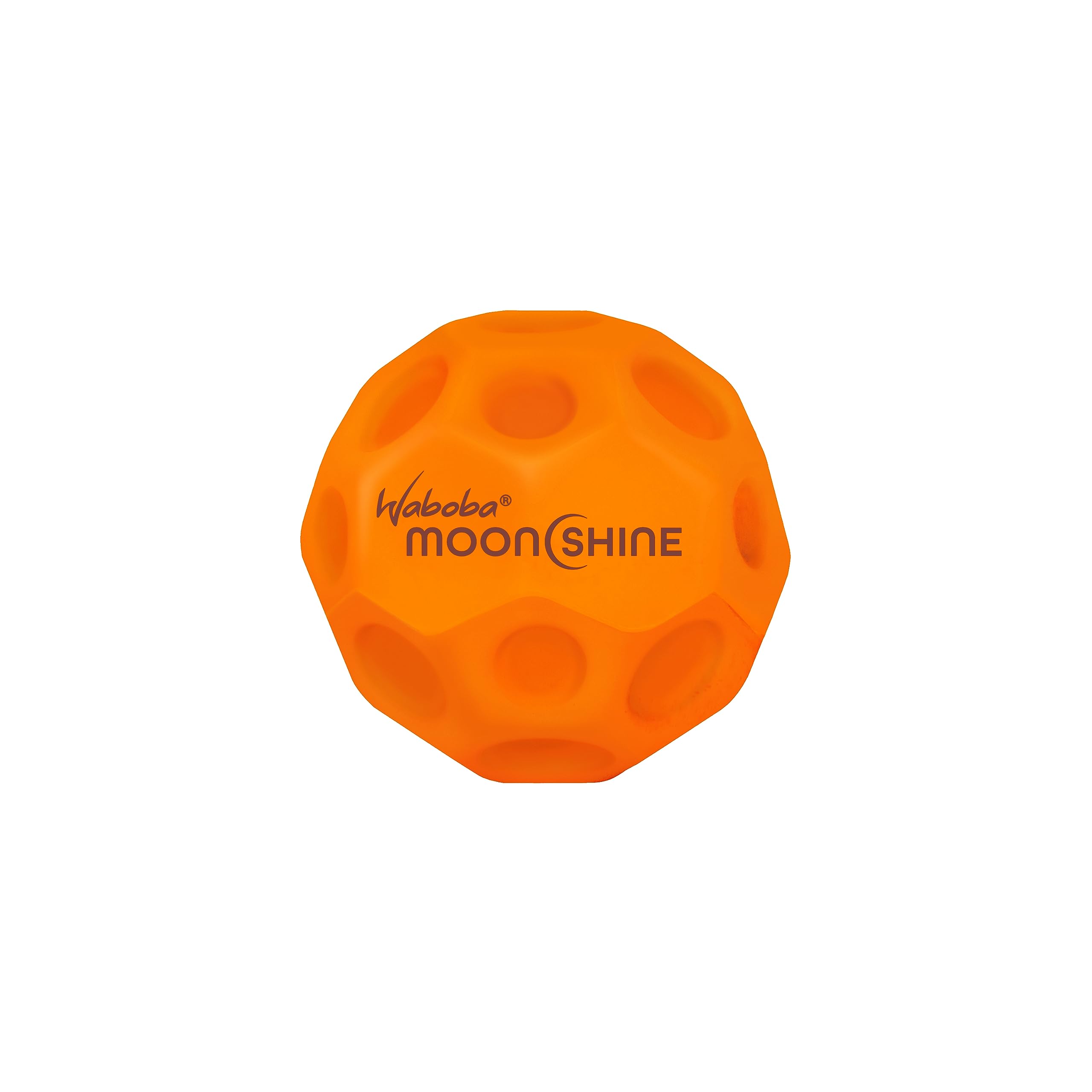 Waboba Moonshine Ball, Light Up Moon, Hyper Bouncy Glow In The Dark, Extra Bounce Land Ball – Orange - 60x60x60 mm