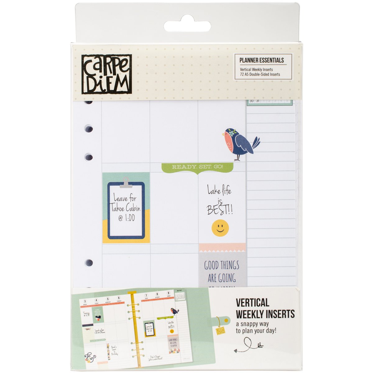 Simple Stories 4948 Planner Essentials Double-Sided Inserts, Multi-Colour, Size A5, Pack of 72, Multiple color options