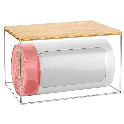 BSSOYAMM Extra Large Trash Bag Dispenser Roll Holder, Acrylic