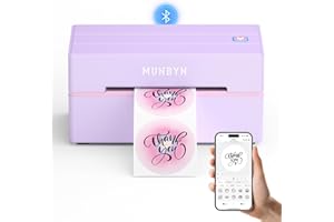 MUNBYN Bluetooth Thermal Label Printer, 130B Wireless 4x6 Shipping Label Printer for Shipping Packages Small Business Office or Home, Compatible with iPhone Android iPad Windows macOS Chrome Etsy eBay