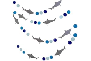 LETROMP Shark Banner, Shark Garland, Ocean Animals/Shark Baby/Under The Sea/Summer Beach Bach/Swimming Pool/Hawaii Luau/Shark Doo Doo Theme Baby Shower Birthday Party Supplies Decorations