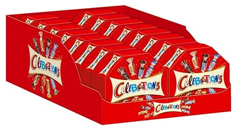 Celebrations Geschenkbox | Mini-Schokoriegel Mix | 16 Packungen in einer Box (16 x 186 g ...