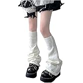 RoseSeek Women's Knitted Leg Warmers Kawaii Preppy Long Boot Socks Emo Lolita Harajuku Accessories