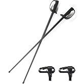 RynForge 2-Pack 39" Polypropylene Rapier Training Swords Fencing Cosplay | High-durability PP fencing sword, rounded tip, D-shaped guard, non-slip grip, for fencing, martial arts, stage combat.