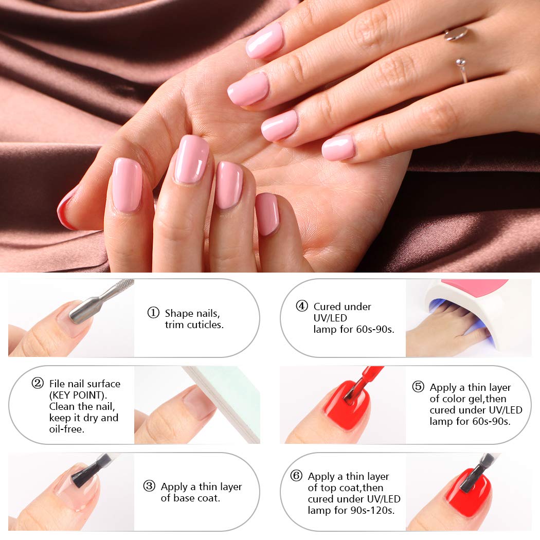 Pine No Wipe High Glossy Top Coat Matte Top Coat and Base Coat Gel Nail Polish Set 3x10ml Soak Off UV LED Gel for Long Lasting Gel Manicure : Beauty