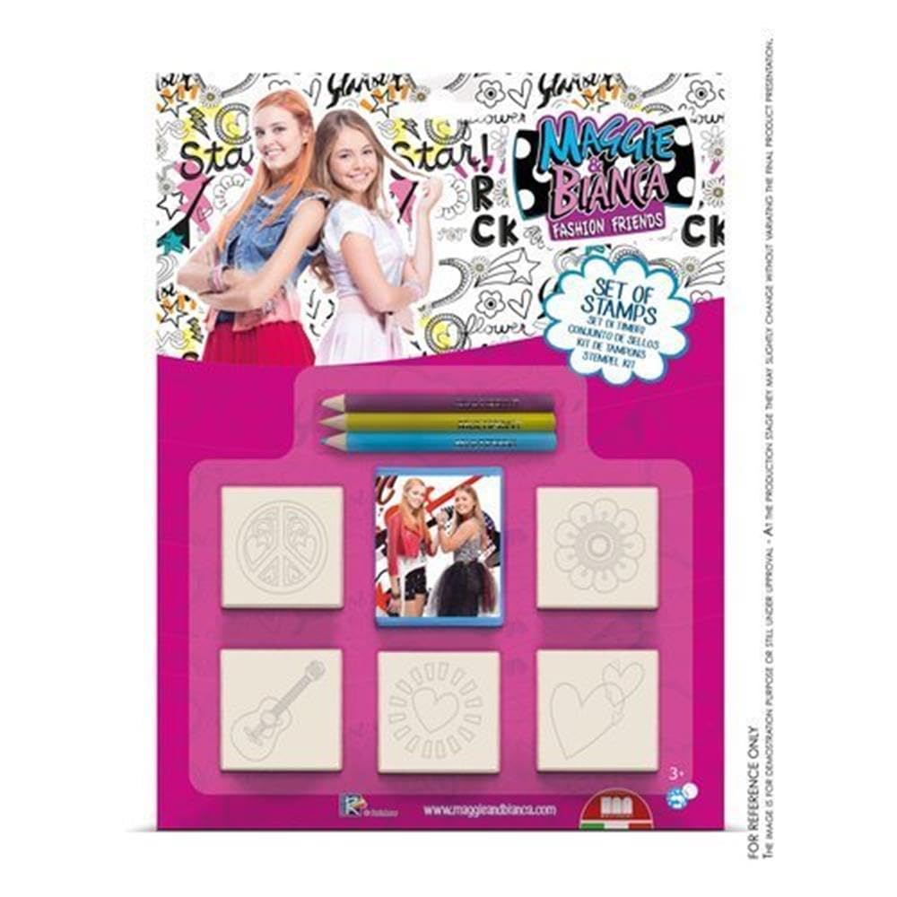 Multiprint Set of 5 Maggie & White Stamps, 05951