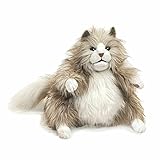 Folkmanis Fluffy Cat Hand Puppet, Multi-Colored