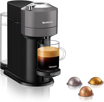 Nespresso Vertuo Next by De"Longhi EN120.GY Grey 5 Cup Sizes 7,000 RPM Starter