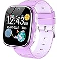 Kids Smart Watch Girls Boys - Smart Watch for Kids Game Watch Gifts for 4-12 Years Old with 15 Games Camera Alarm Video Music Player Pedometer Flashlight Birthday Gift Toys for Boys Girls (Purple)