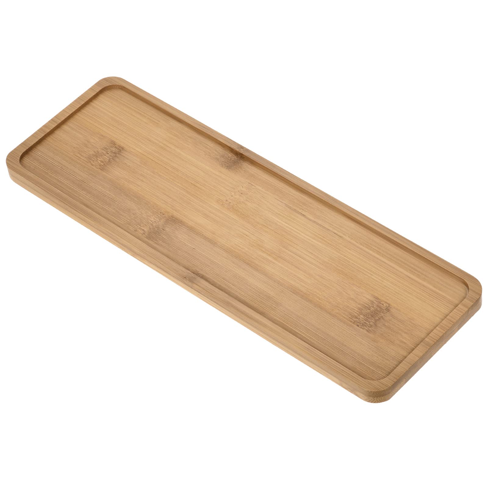 M METERXITY Planter Saucer - Bamboo Rectangular Flowerpot Drip Tray Apply to Outdoor/Garden (28x9.5cm)