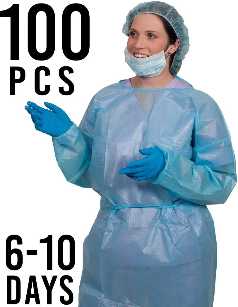 PPE Essentials - 100PCS Protective Disposable Medical Gown