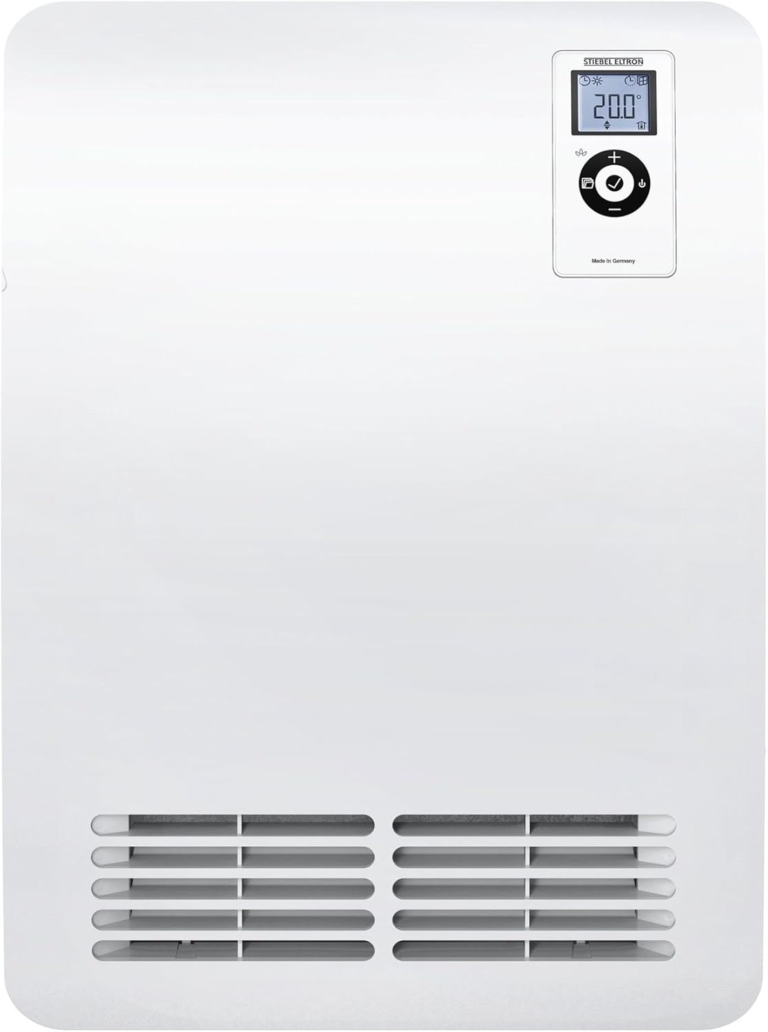 STIEBEL ELTRON Wall mounted electric fan heater CK 20 Premium for about 20 sqm, aluminium, LED, 7-day + 120-minute timer