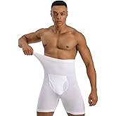 LISEJE Tummy Control Shapewear Compression Shorts - Waist Compression for Men, High Waist Mens Tummy
