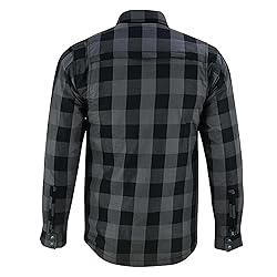Men Motorcycle Flannel Shirt Sporty Armored Kevlar