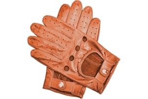 SURAWIL Mens Leather Driving Gloves Motorcycle Driving Gloves for Men,Soft Unlined Touchscreen M06CA-T