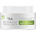 Vedic Naturals De Tan Face Pack-100g | Enriched With Cucumber Extract, Bentonite Clay & Kaolin Clay | Removes Tan, Skin Brightening & Hydrates | 100% Organic