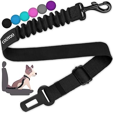 Dog Seat Belts For Cars UK, 2 Pack Premium Car Seat Belt For Dogs Cats Pets, Adjustable Safety