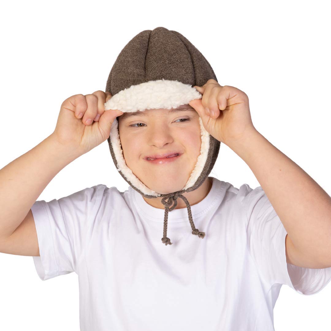 Ribcap Bieber Kids Medical Grade Protective Helmet | Brown | Mini/Small (47-49 cm) | Padded Protective Helmet for Children | Epilepsy Seizure Helmet | Fashionable and No Stigma