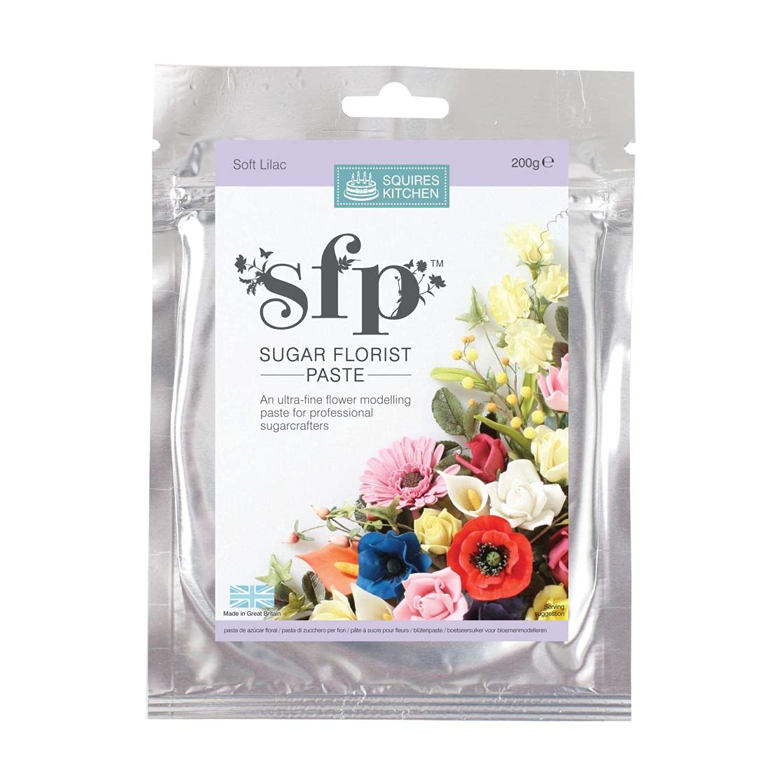 Squires Kitchen Sugar Florist Paste (SFP) Soft Lilac 200 Gram