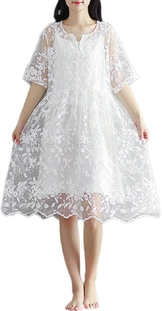 Amazon ワンピース キャミ ワンピ レディース ドレス 2ピース 刺繍 エレガント 流行り 結婚式 ビーチ 旅行 海水浴 エブレドレス Everydress Xl イブニングドレス 通販