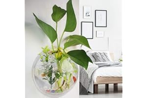 ACJRYO Wall Hanging Fish Tank, 2 pcs Wall Mounted Bubble Fish Tank Transparency Fish Bowls Acrylic Hanging Aquarium Wall-Mounted Plant Pot Fish Tank for Succulent Plants, Air Plant