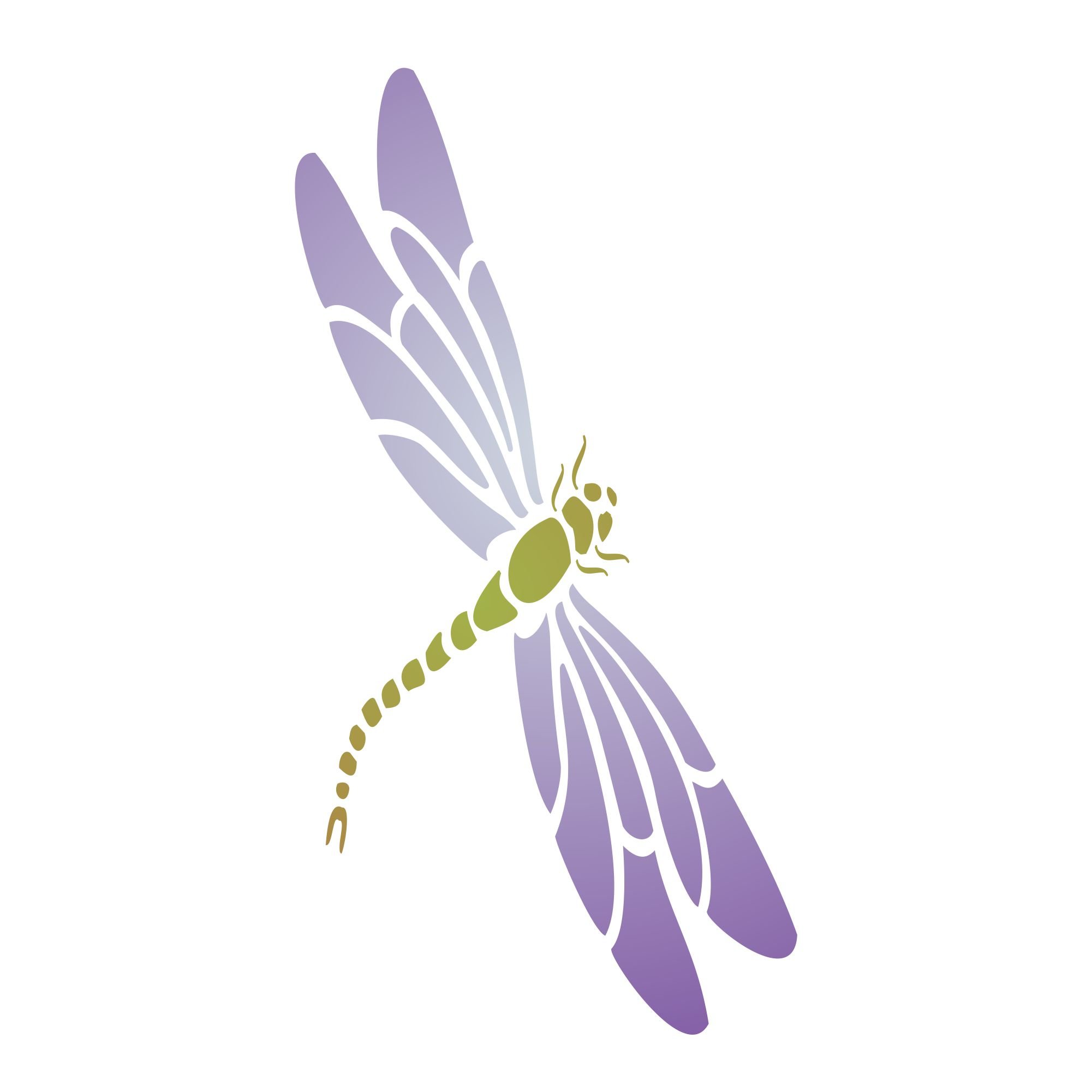 Dragonfly Stencil - 12.5 x 20cm (L) - Reusable Small Butterfly Insect Wall Stencil Template.