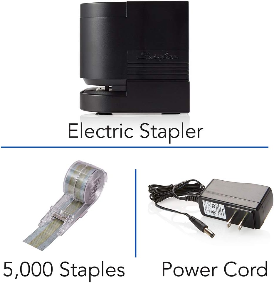 Swingline Electric Stapler, Heavy Duty, Cartridge, 25 Sheet Capacity, Black (50201) : Desk Staplers : Office Products