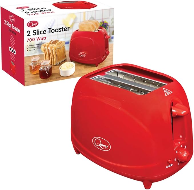 Quest 34290 Classic Two Slice Toaster Variable Browning Levels Cool