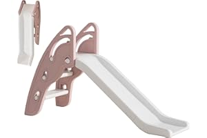 GUPAMIGA Toddler Slide Large Play Climber Slide PlaySet with Extra Long Slipping Slope Indoor Slide Kids Slide Toddler Playground Toddler Slide Outdoor Toys for Toddlers (Pink)